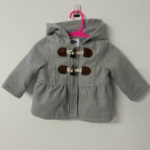 Old Navy Gray Kids Hooded Toggle Jacket